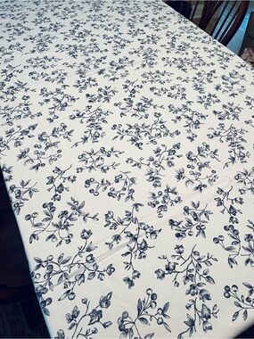 Waterford Normandy Sapphire Cherry Blossom cotton tablecloth